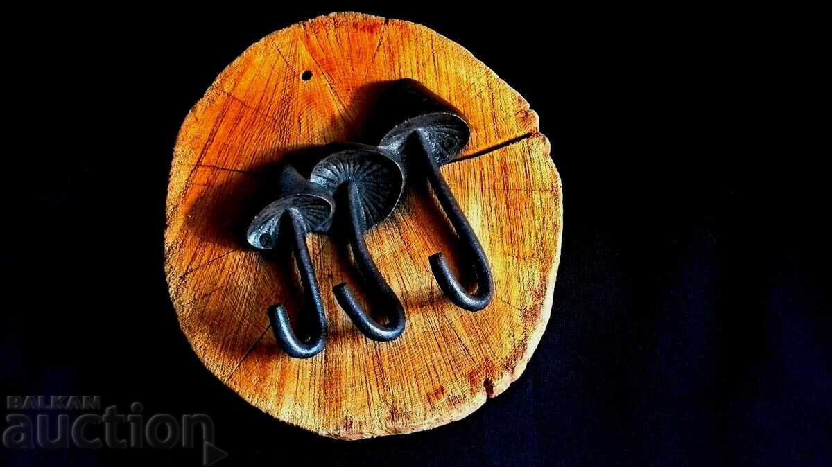 Wrought iron hanger ornament - mushrooms - 5