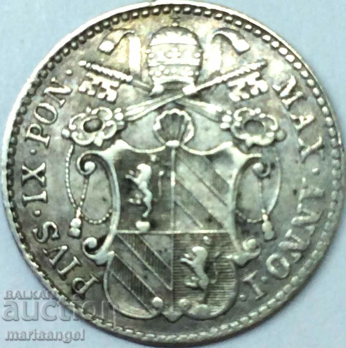 5 baiochi 1847 Vatican Bologna - excl. rare - 6 5 baiochi 1847 Vatican Bologna - excl. rare - 6