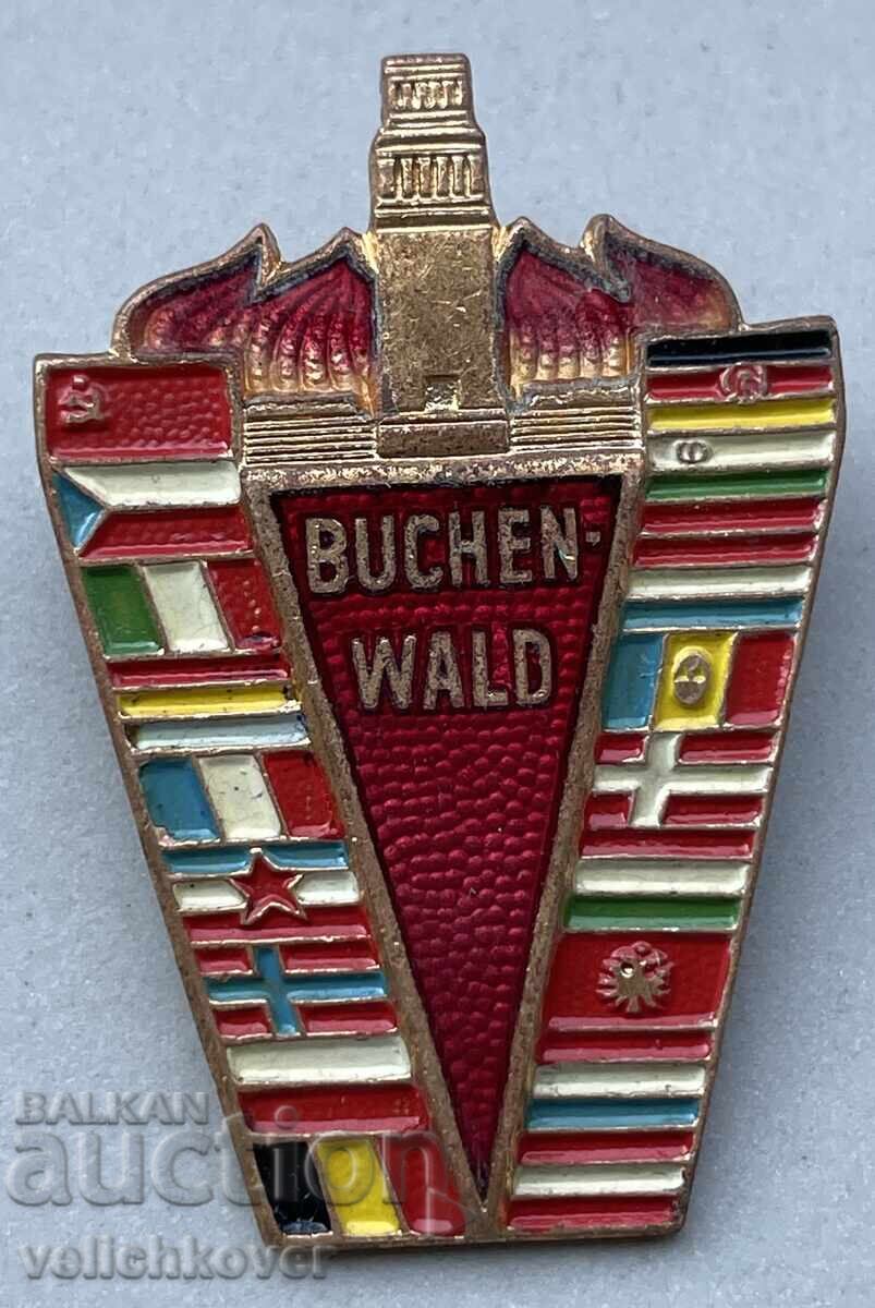 41591 Източна Германия концлагер Бухенвалд с флагове на стра