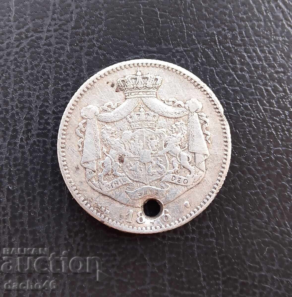 Romania 2 Lei 1876 Romania 2 Lei 1876