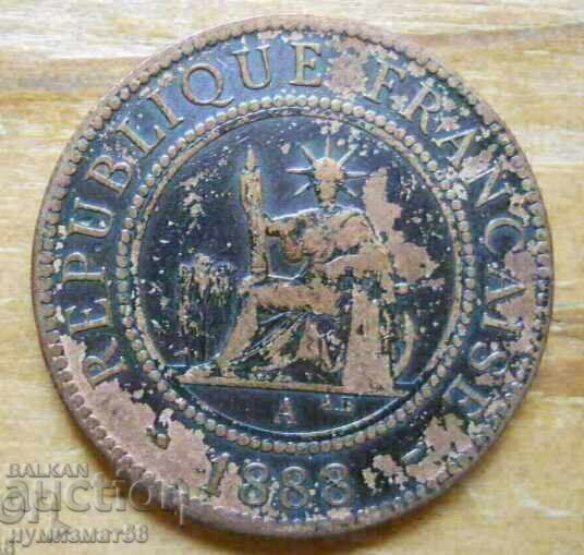 1 centime 1888 - Indochina franceză cu preț 24.00 BGN | € 12.27