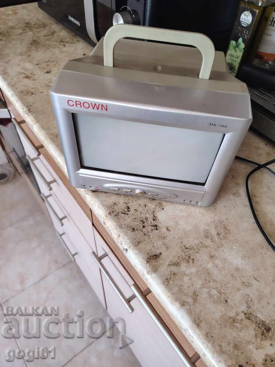 Televizor vechi, mic, de colecție, alb-negru