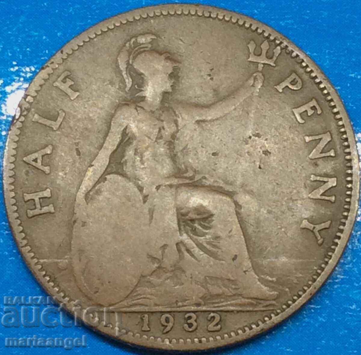 Auction  Great Britain 1/2 1932 Bronze
