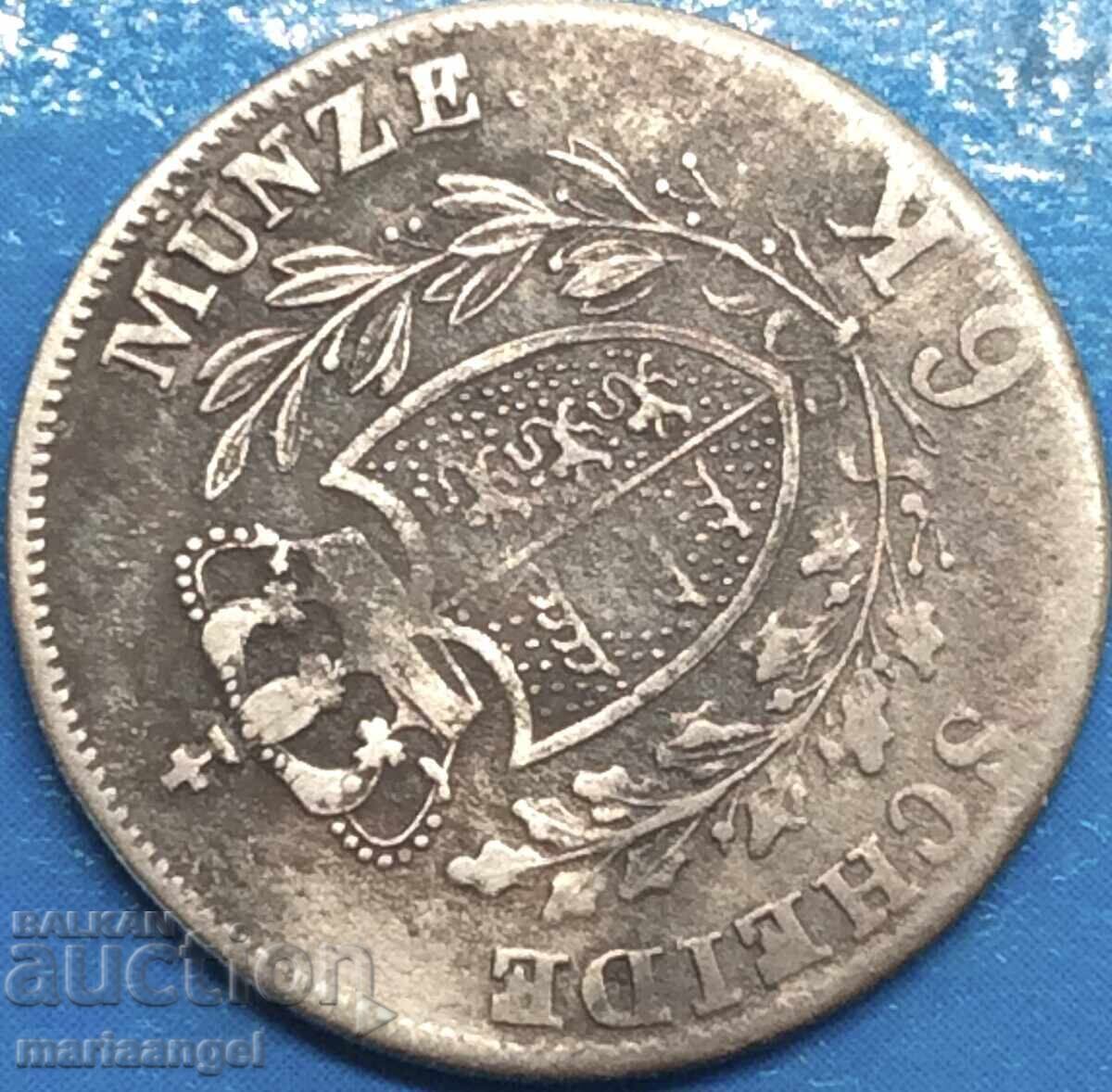 Доставка на Вюртемберг 6 кройцера 1827 Германия Вилхелм сребро -рядка! Доставка на Вюртемберг 6 кройцера 1827 Германия Вилхелм сребро -рядка!