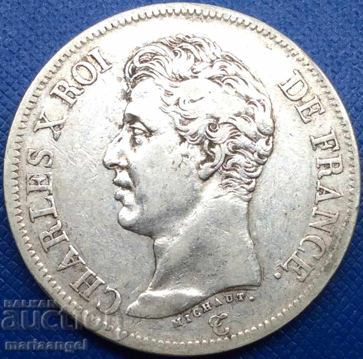 5 Franci 1826 Franta A - Paris Charles X 37mm 24.85g Argint - 7 5 Franci 1826 Franta A - Paris Charles X 37mm 24.85g Argint - 7