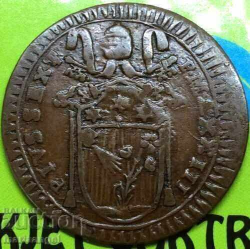 Baiocco 1797 Vatican Pius VI - off. rar cu preț 105.00 BGN | € 53.69