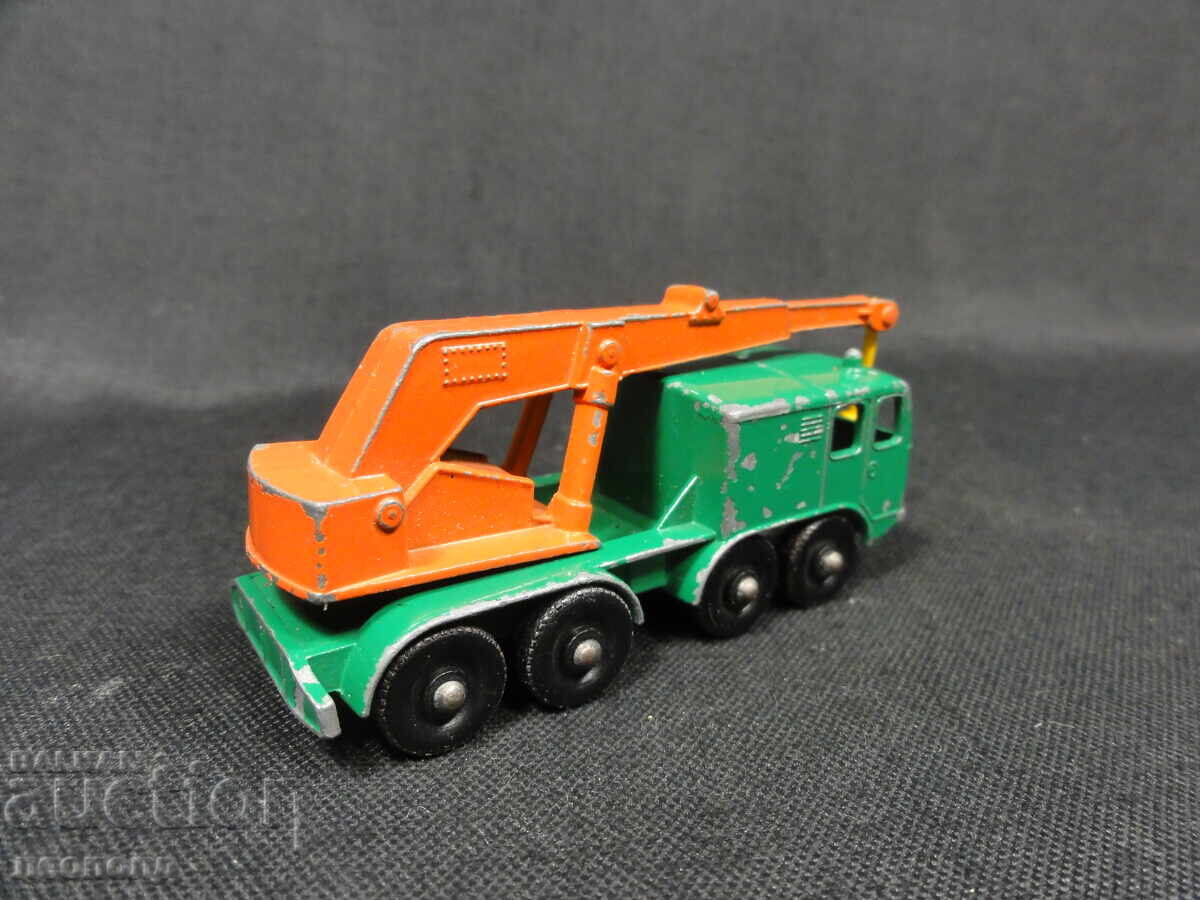 Доставка на СТАРА РЕТРО МЕТАЛНА КОЛИЧКА MATCHBOX ENGLAND 8 WHEELED CRANE
