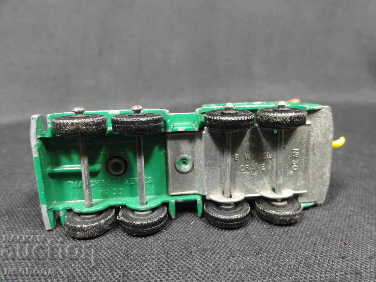 СТАРА РЕТРО МЕТАЛНА КОЛИЧКА MATCHBOX ENGLAND 8 WHEELED CRANE - 6