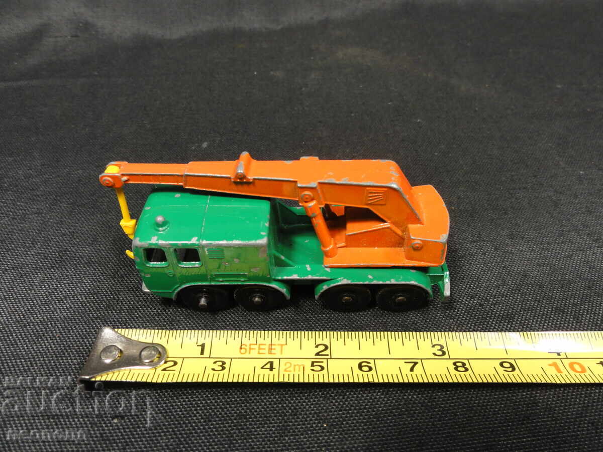 СТАРА РЕТРО МЕТАЛНА КОЛИЧКА MATCHBOX ENGLAND 8 WHEELED CRANE - 7