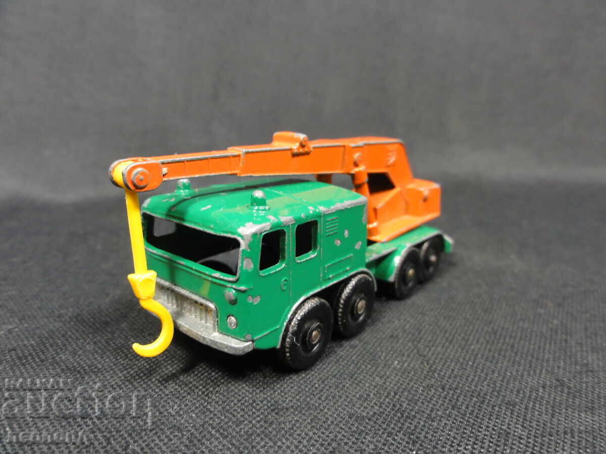 СТАРА РЕТРО МЕТАЛНА КОЛИЧКА MATCHBOX ENGLAND 8 WHEELED CRANE