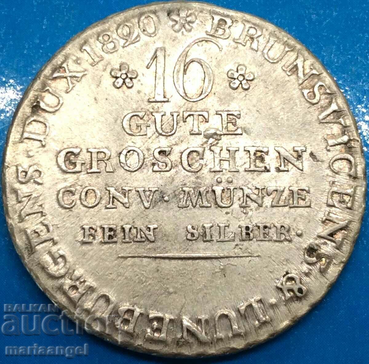 Auction  Kingdom of Hanover 16 Gutte Groschen 1/3 Thaler 1820 George IV