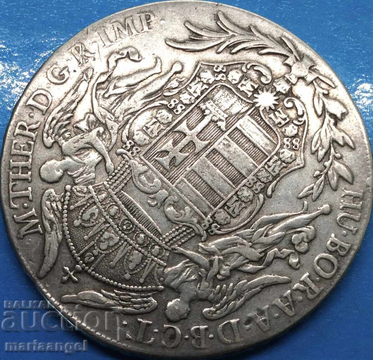 Аукцион Унгария 1 Талер 1780 Мария Терезия Кремнитц 27,69г сребро