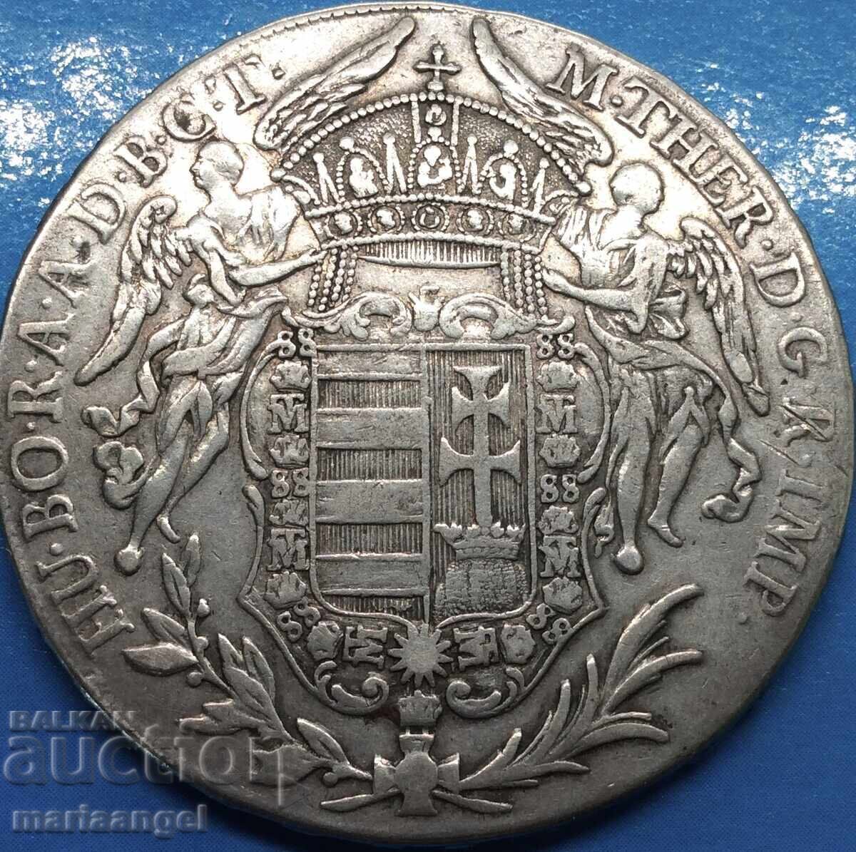 Унгария 1 Талер 1780 Мария Терезия Кремнитц 27,69г сребро - 5