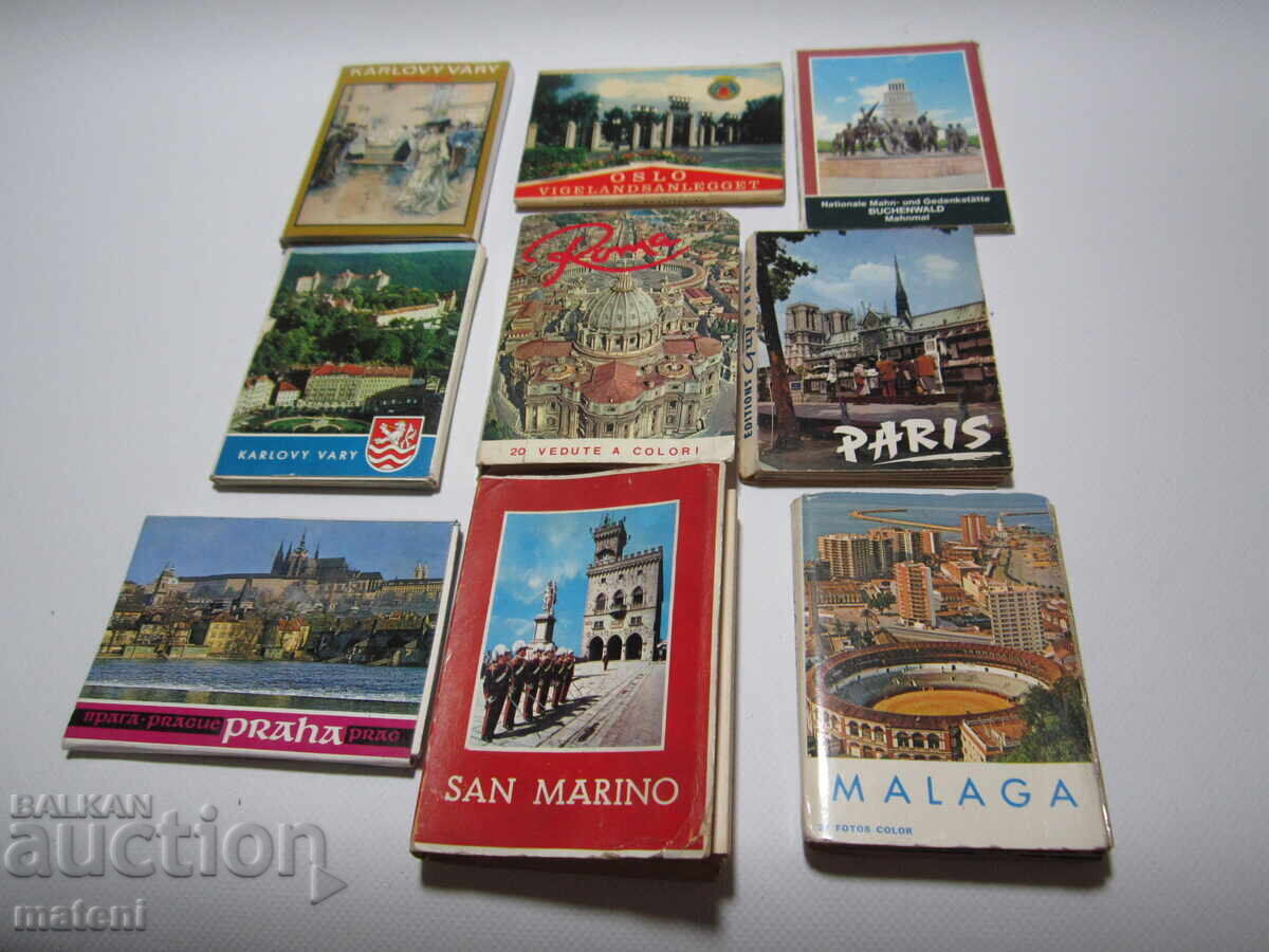 LOT ALBUME FOTO VECHI, CĂRȚI POȘTALE, PARIS, SAN MARINO, ROMA, OSLO