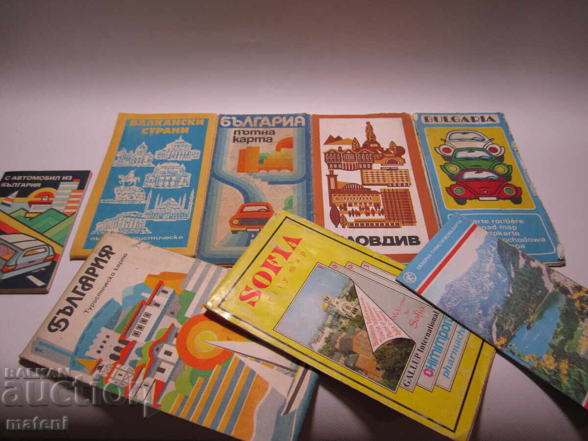 Lot of Old Bulgarian Road Maps Lot of Old Bulgarian Road Maps