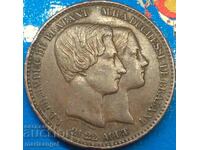 Belgia 10 centimes 1853 Nunta regala 19,75 g 32 mm cupru