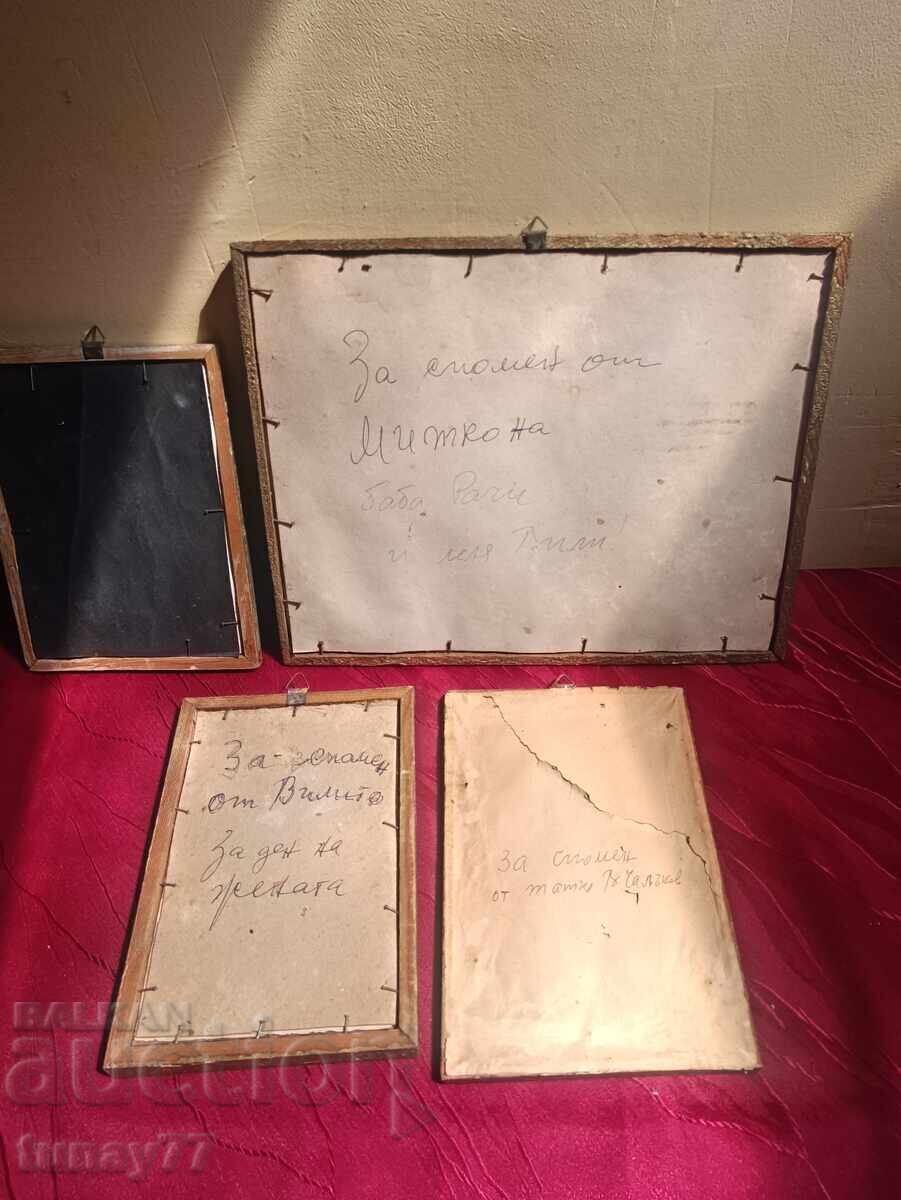 Old painted picture frames lot - 5