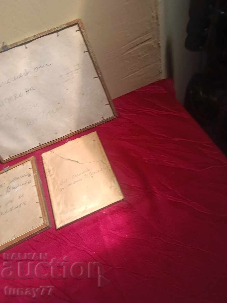 Old painted picture frames lot - 6