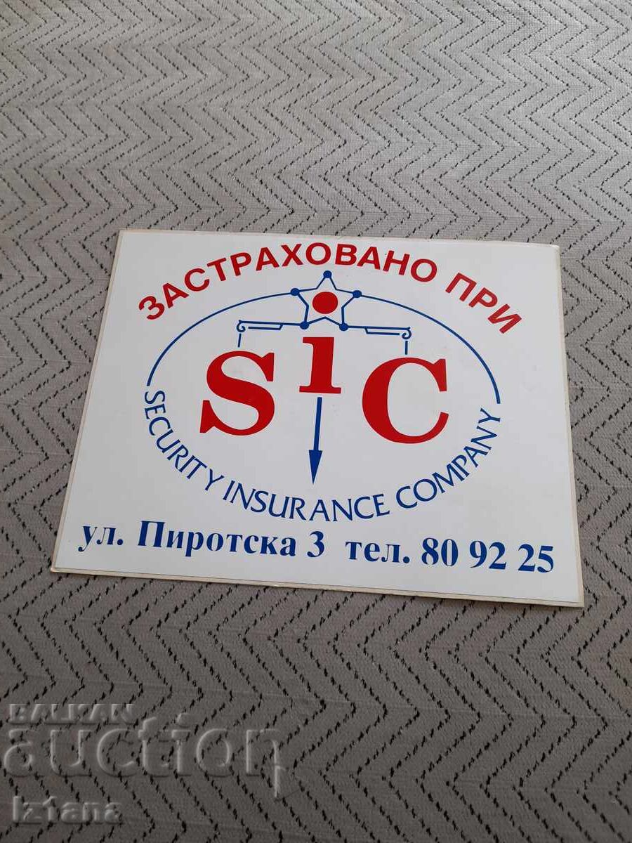 Star sticker Insured by SIC