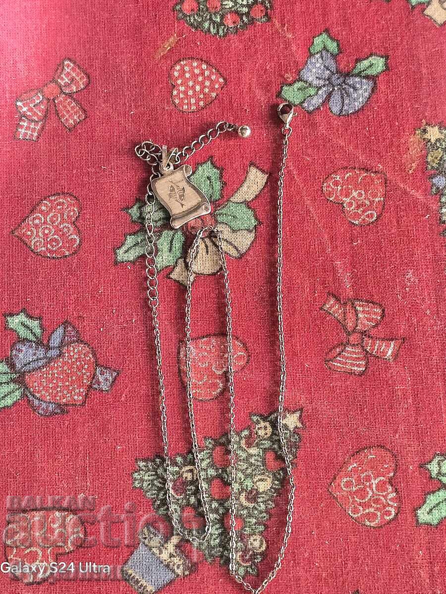 Сребърен синджир с висулка. От 40см до 49см. Пускам над 100 с цена 23.99 лв. | € 12.27 Сребърен синджир с висулка. От 40см до 49см. Пускам над 100 с цена 23.99 лв. | € 12.27