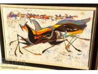 Li Jun-Liang "Caii Reflectați" 1993 Londra 125x93cm