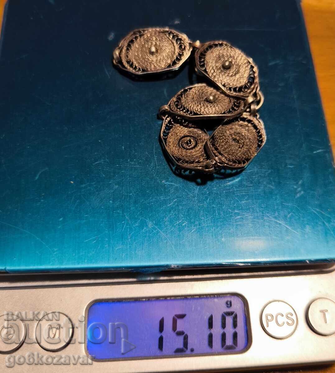 ΠΑΛΙΟ ΑΣΗΜΕΝΙΟ ΒΡΑΧΙΟΛΙ ΦΙΛΙΓΡΑΝ ΜΝ, ΥΨΗΛΗΣ ΚΑΘΑΡΟΤΗΤΑΣ! - 7