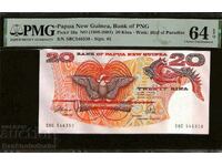 Papua New Guinea 20 Kina 1989-2001 Pick 10a PMG 64