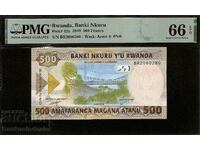 Rwanda 500 Franci 2019 Pick 42a PMG 66 Unc