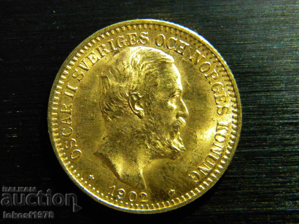 Аукцион Злато. 1902 г. 20 крони. Оскар II. UNC. Аукцион Злато. 1902 г. 20 крони. Оскар II. UNC.