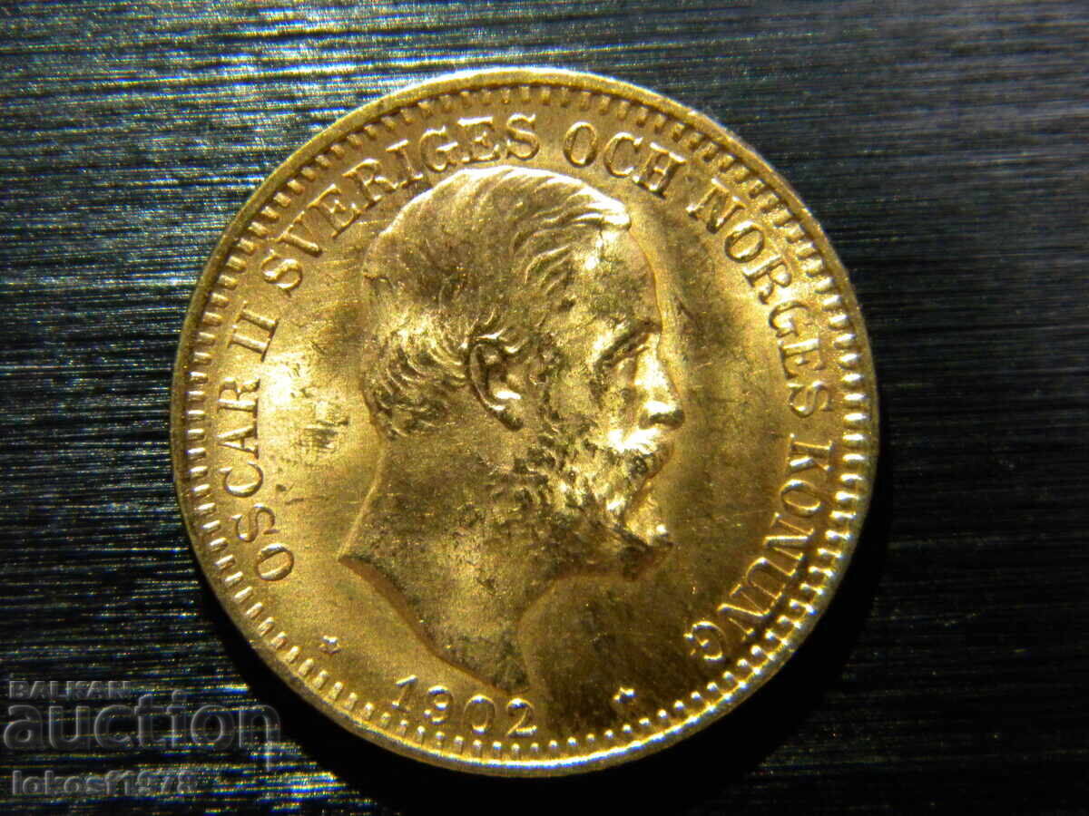 Gold. 1902. 20 Kroner. Oscar II. UNC - 5 Gold. 1902. 20 Kroner. Oscar II. UNC - 5
