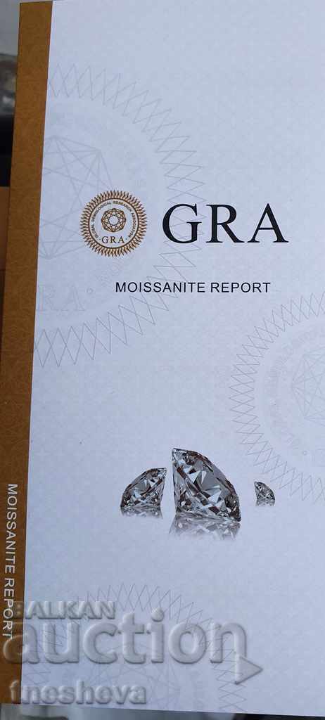 Moissanite / diamant / alb 6,5 mm, 1 ct. cu certificat cu preț 148.00 BGN | € 75.67