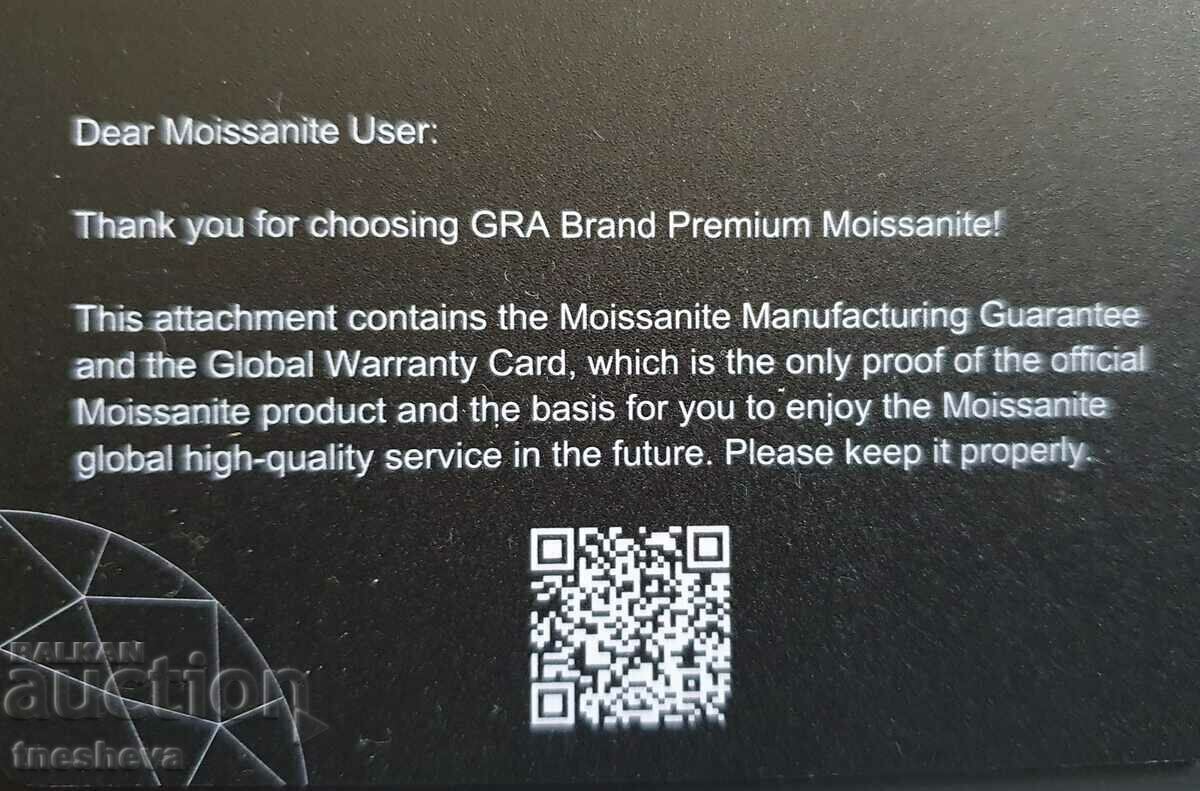 Moissanite / diamant / alb 6,5 mm, 1 ct. cu certificat - 7