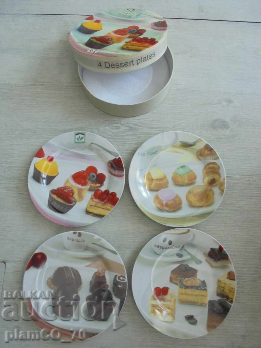 №8211 Porcelain plates - Easy Life - set of 4