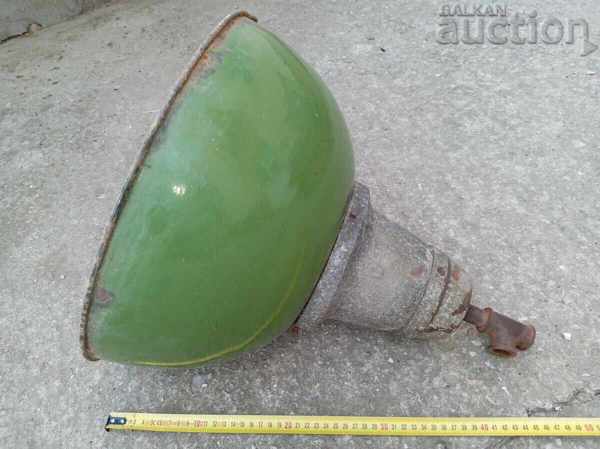 μεγάλη βιομηχανική λάμπα ανακλαστήρα εμαγιέ 60s - 6 μεγάλη βιομηχανική λάμπα ανακλαστήρα εμαγιέ 60s - 6