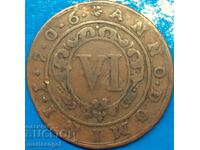 6 pfennig 1706 Germany Padeborn copper - quite rare