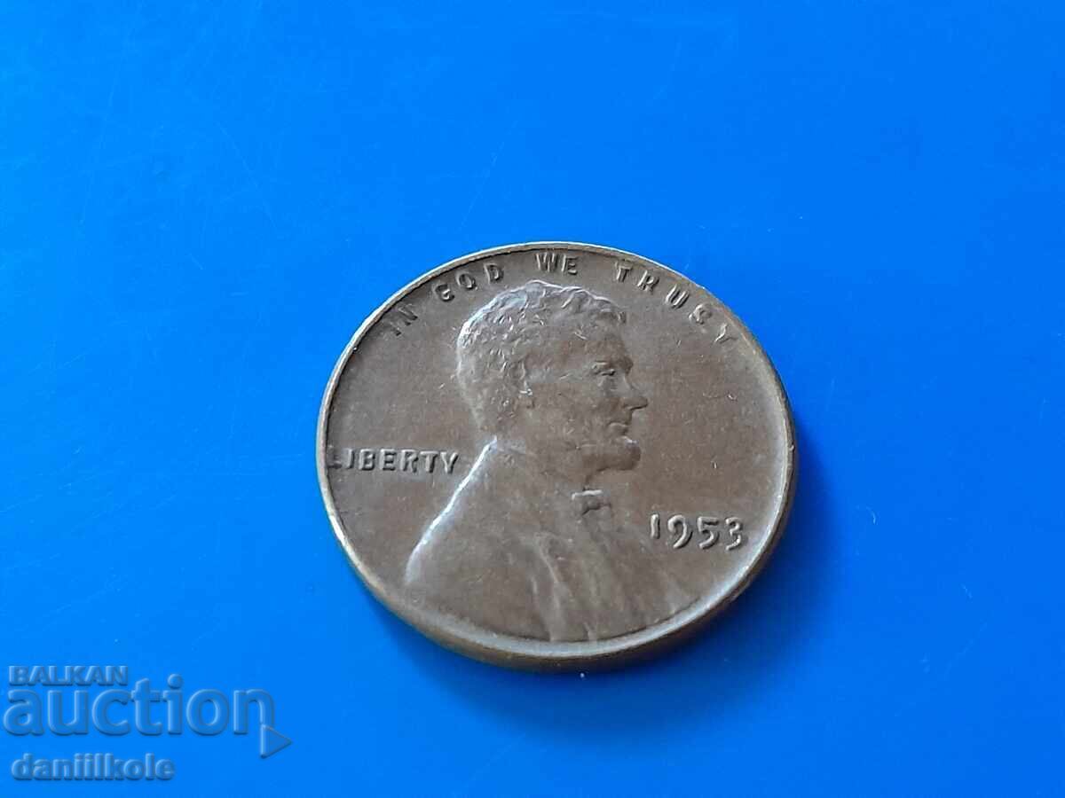 *$*Y*$* USA 1 CENT 1953 No Letter - EXCELLENT *$*Y*$*