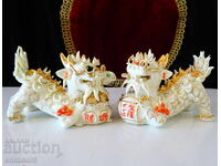 Κινέζικο πορσελάνινο ειδώλιο σκύλου Foo, φύλακας του σπιτιού