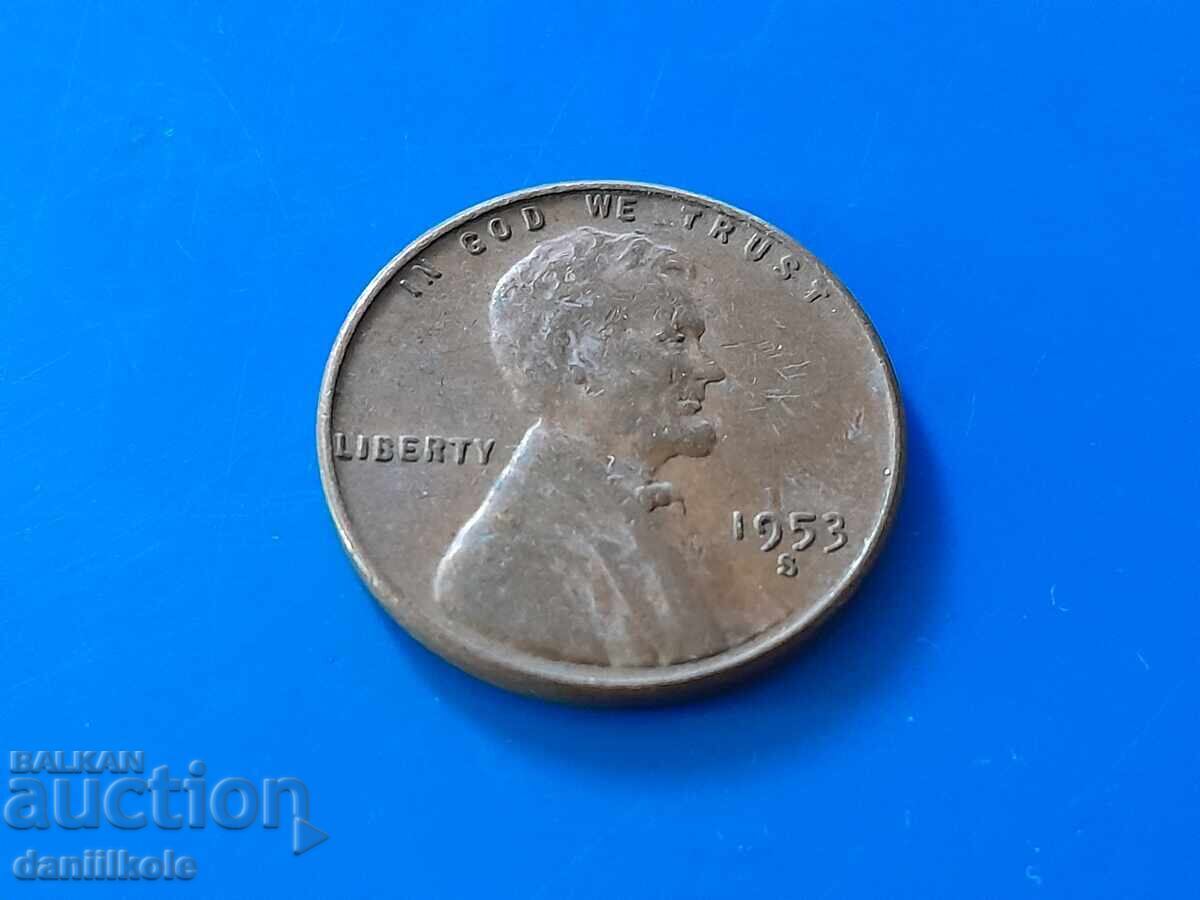 Δημοπρασία *$*Y*$* ΗΠΑ 1 ΣΕΝΤ 1953 Γράμμα S - ΑΡΙΣΤΗ *$*Y*$*