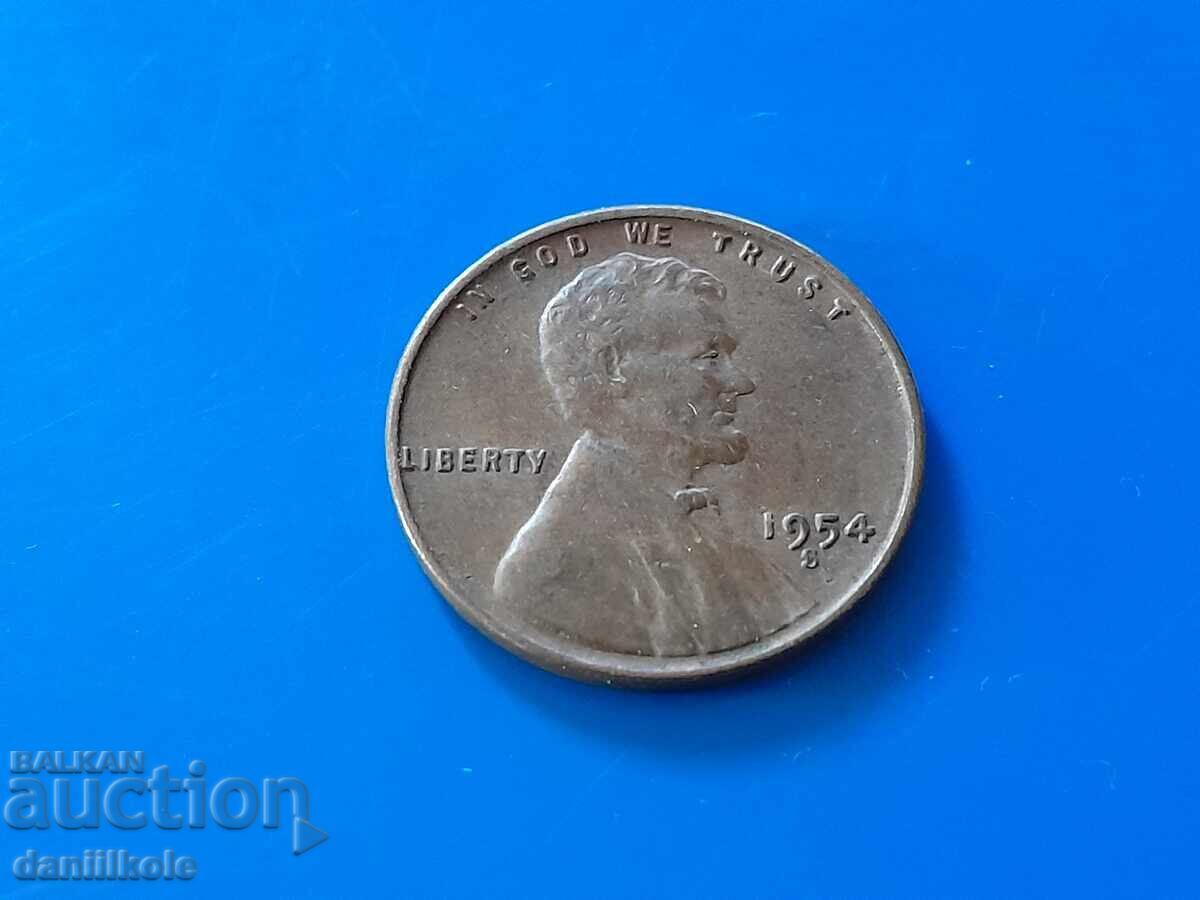 Παράδοση *$*Y*$* ΗΠΑ 1 ΛΕΠΤΟ 1954 Γράμμα S - ΑΡΙΣΤΟ *$*Y*$*