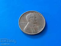 *$*Y*$* САЩ 1 ЦЕНТ 1954 Буква S - ОТЛИЧНА *$*Y*$*