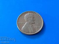 *$*Y*$* ΗΠΑ 1 ΛΕΠΤΟ 1955 Χωρίς Γράμμα - ΑΡΙΣΤΗ *$*Y*$*