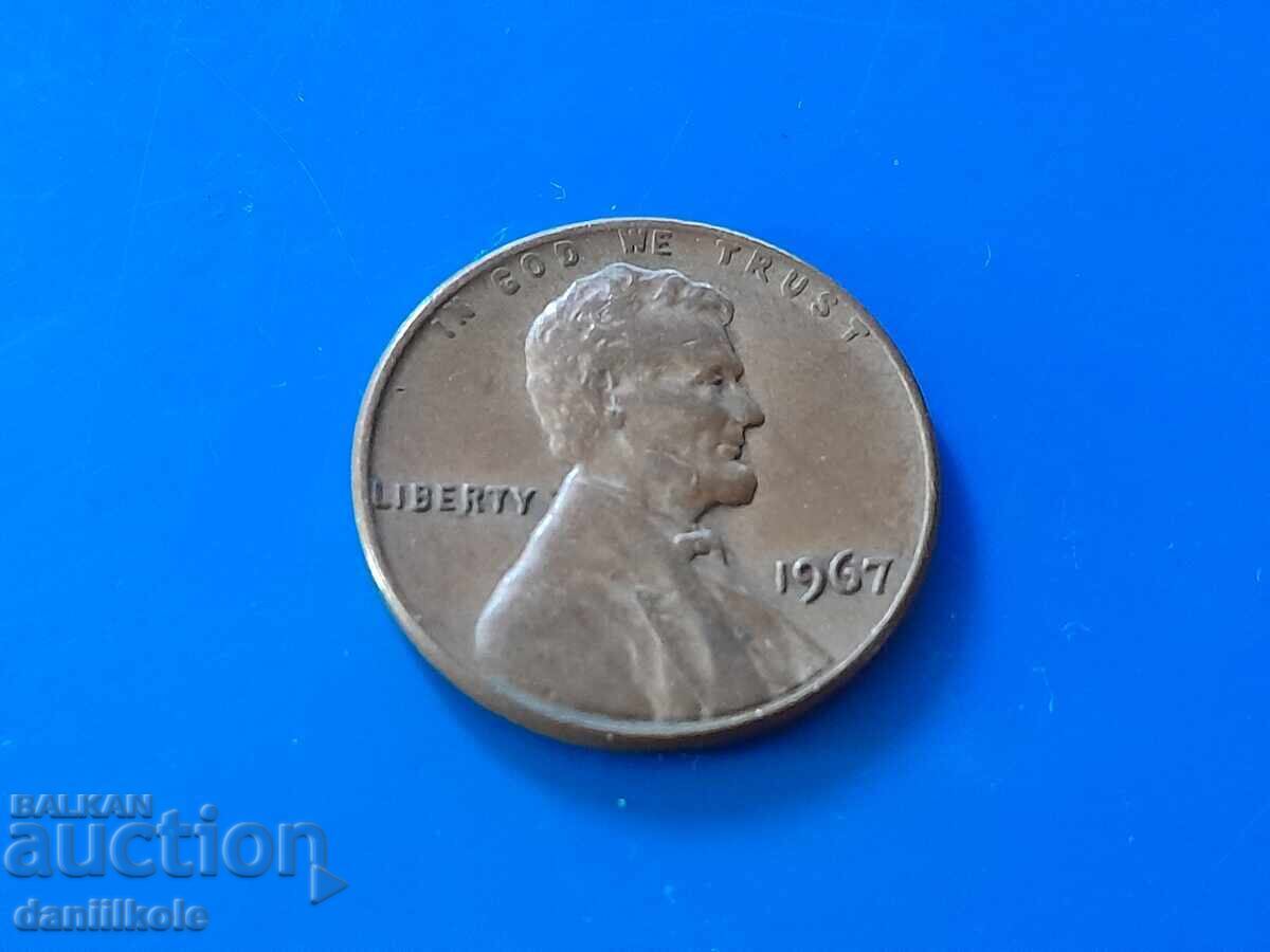 Licitație *$*Y*$* SASHT 1 CENT 1967 Fără Litera - EXCELENTĂ *$*Y*$*