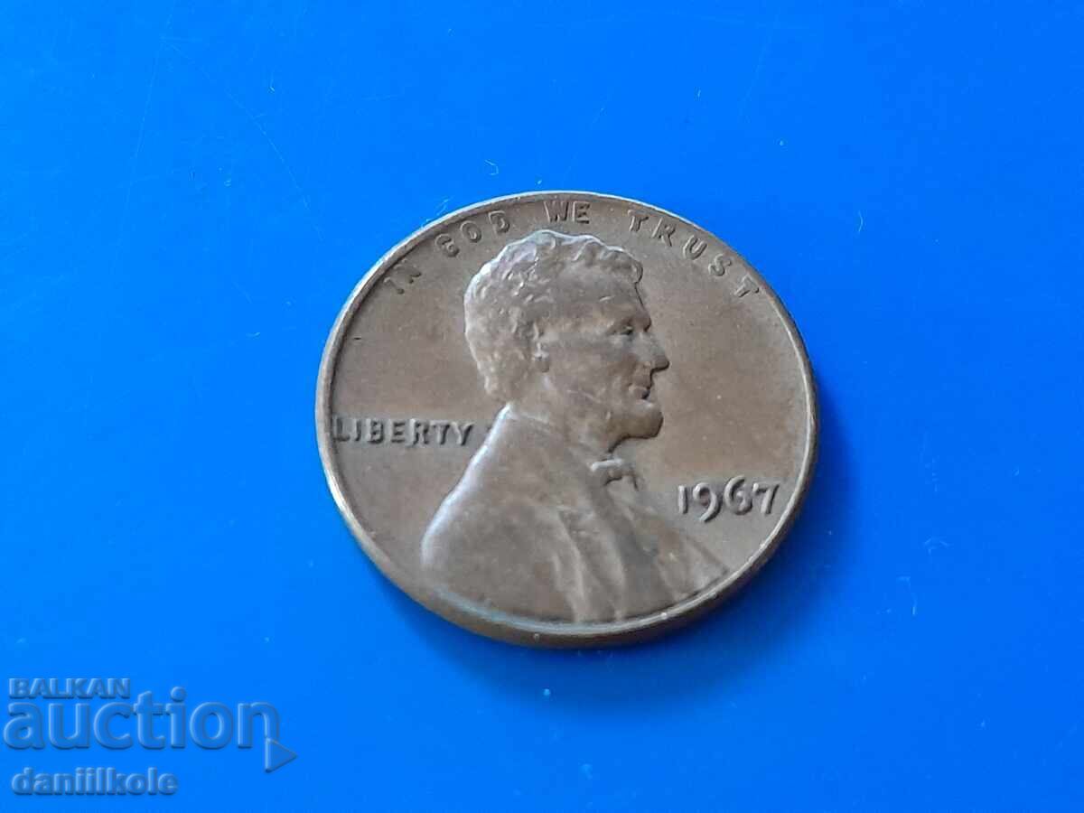 Livrarea *$*Y*$* SASHT 1 CENT 1967 Fără Litera - EXCELENTĂ *$*Y*$*