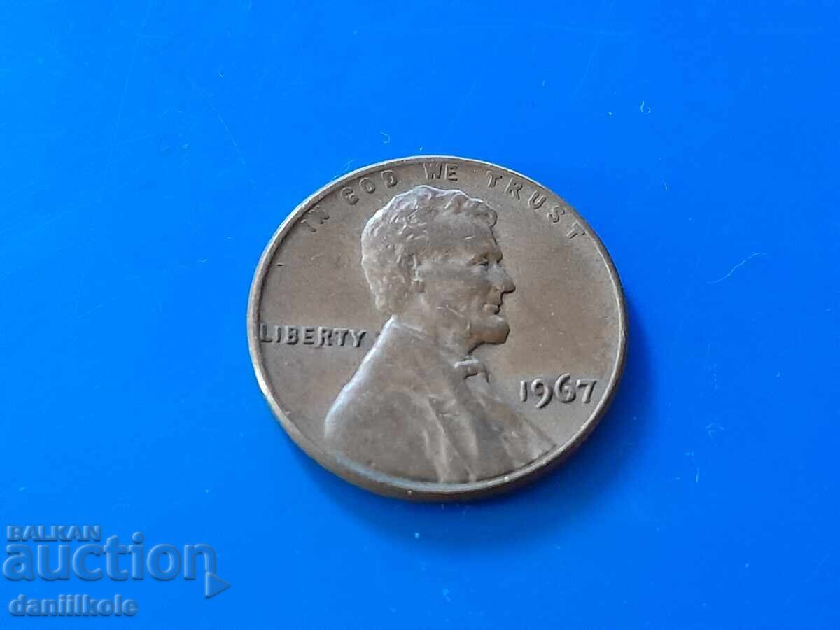 *$*Y*$* SASHT 1 CENT 1967 Fără Litera - EXCELENTĂ *$*Y*$*