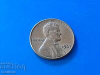 *$*Y*$* ΗΠΑ 1 ΛΕΠΤΟ 1967 Χωρίς Γράμμα - ΑΡΙΣΤΗ *$*Y*$*