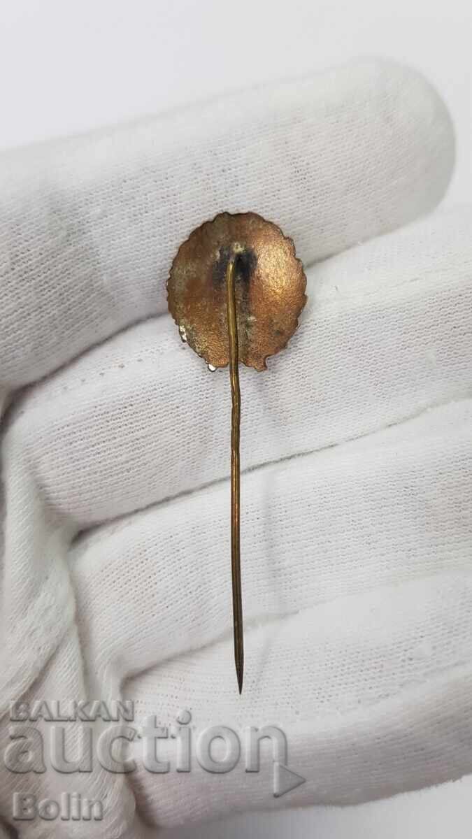 Аукцион Рядък български царски знак, значка За Храброст с емайл