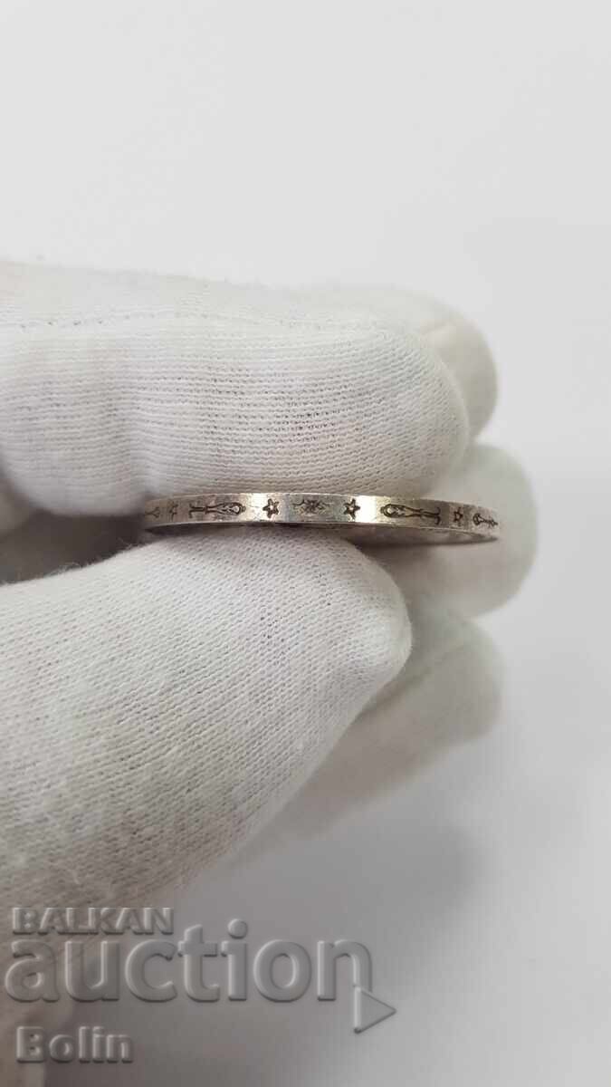 Σπάνιο ασημένιο νόμισμα Τάλερο Βαυαρία Γερμανία 1855 - 5