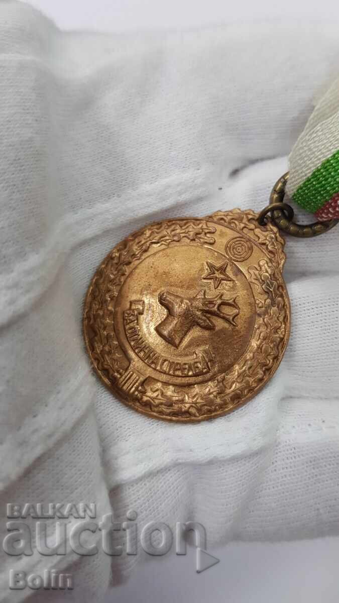 Много рядък ранен ловен медал, знак За отлична стрелба - 6