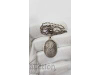 Medalion argint rusesc țarist, iconiță Sf. Serghei 84 pr. GD