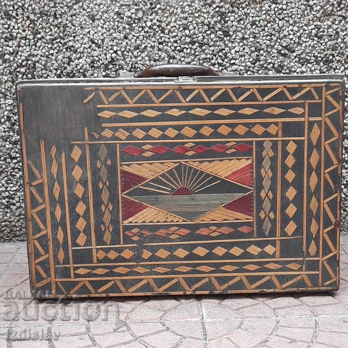 Old handmade soldier's suitcase Old handmade soldier's suitcase